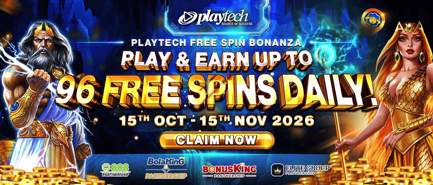 Nestle888 x Playtech: play and earn up to 96 free spins daily, 15 Oct to 15 Nov 2026